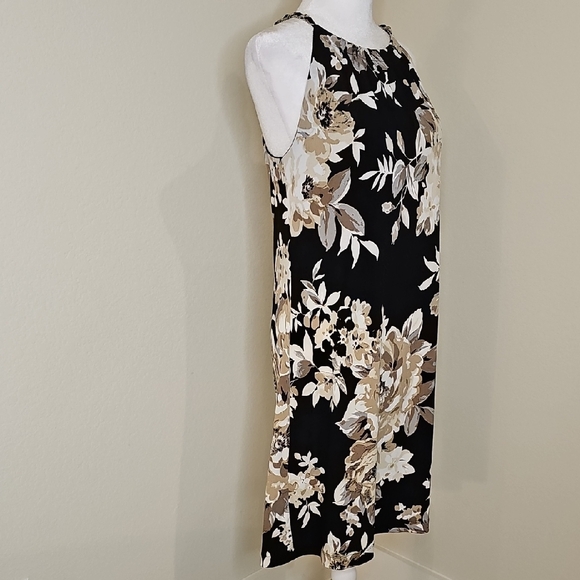 White House Black Market Floral Metallic Hardware Straps Sleeveless Medium - Picture 4 of 10